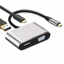 Adaptateur TYPE C vers HDMI VGA 4K Adaptateur 4-en-1