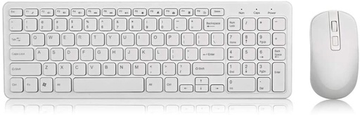 [HK3200-M] COMBO  CLAVIER SOURIS SANS  FIL HK3200 BLANC MINI