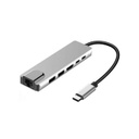 Type C 6 in 1 USB C Hub 4K HDMI RJ45 Adapter USB 3.0